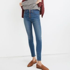 Madewell 10" High-Rise Skinny Jeans in Dewitt Wash: Button-Front Size 26